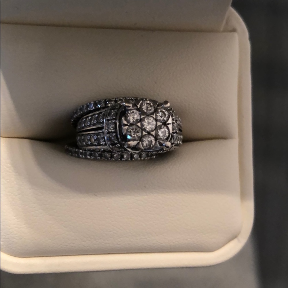Engagement Ring with Anniversary bands.